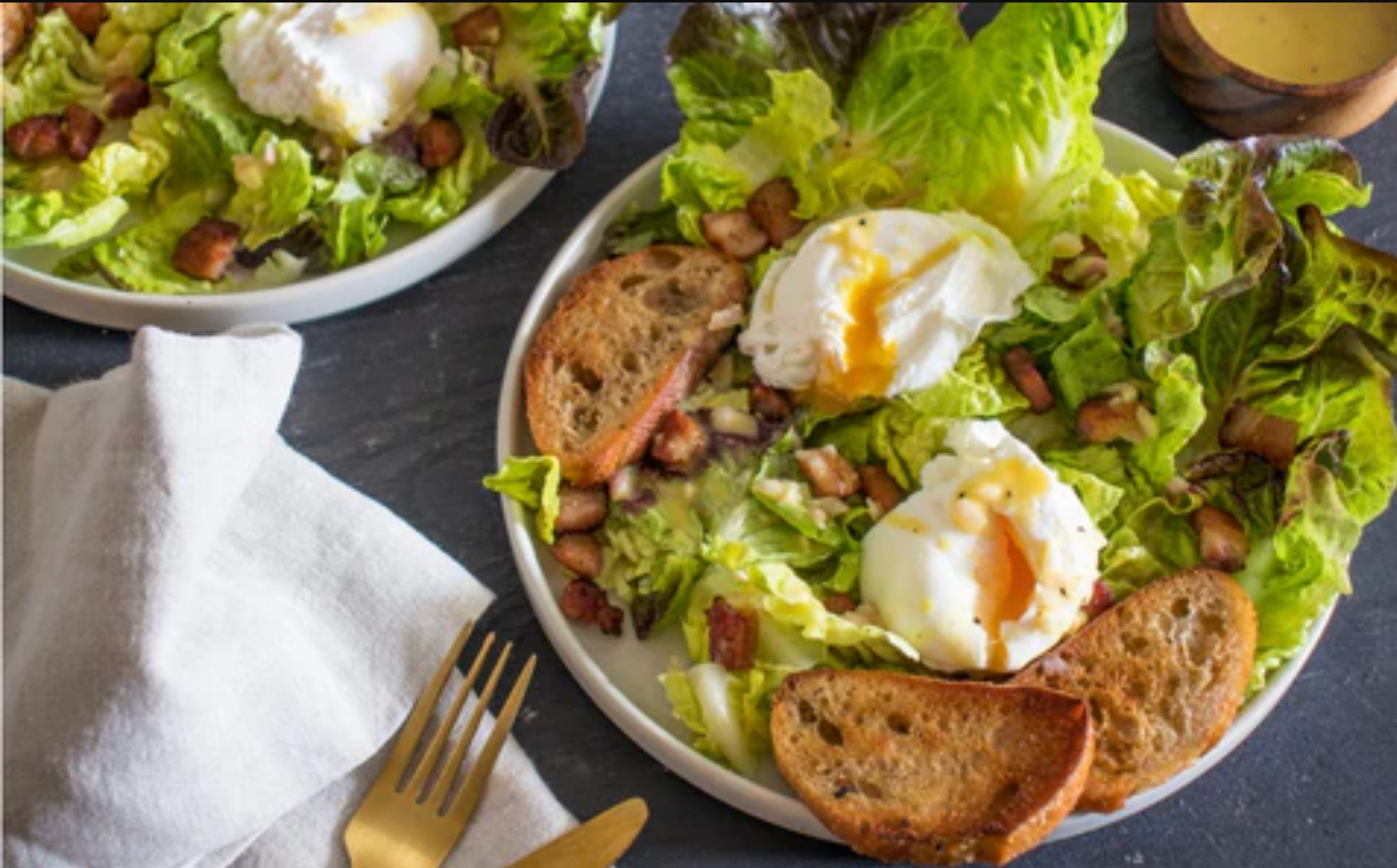 LYONNAISE SALAD WITH DIJON OLIVE OIL DRESSING