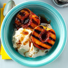 GRILLED HONEY BALSAMIC GLAZED PEACHES
