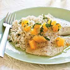 ROASTED TILAPIA WITH ORANGE-PARSLEY SALSA