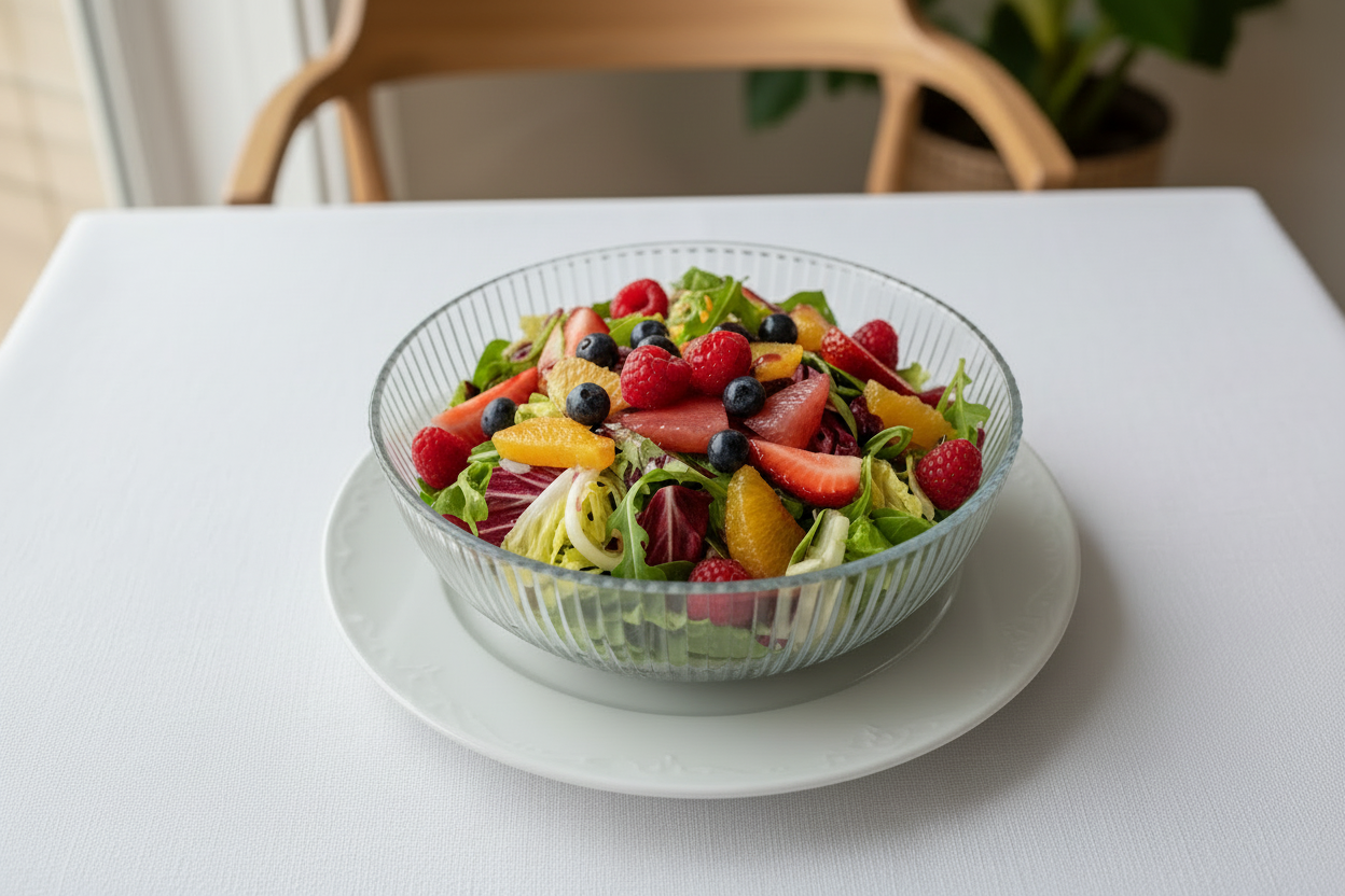 SPRING MIX AND FRUITY BALSAMIC DRESSING