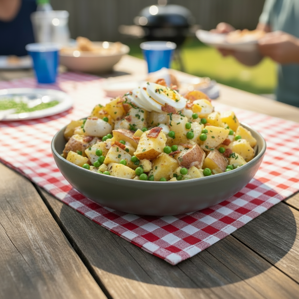 No-Mayo Yukon Gold Potato Salad with Fruit Vinegar Vinaigrette