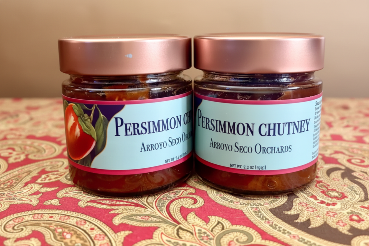 Professional Persimmon Chutney with Original Background